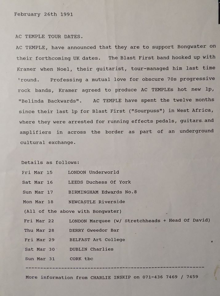 AC Temple Tour dates